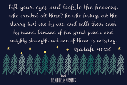 Encouraging Wednesdays ... Isaiah 40:26