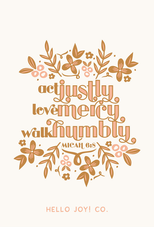 Encouraging Wednesdays ... Micah 6:8