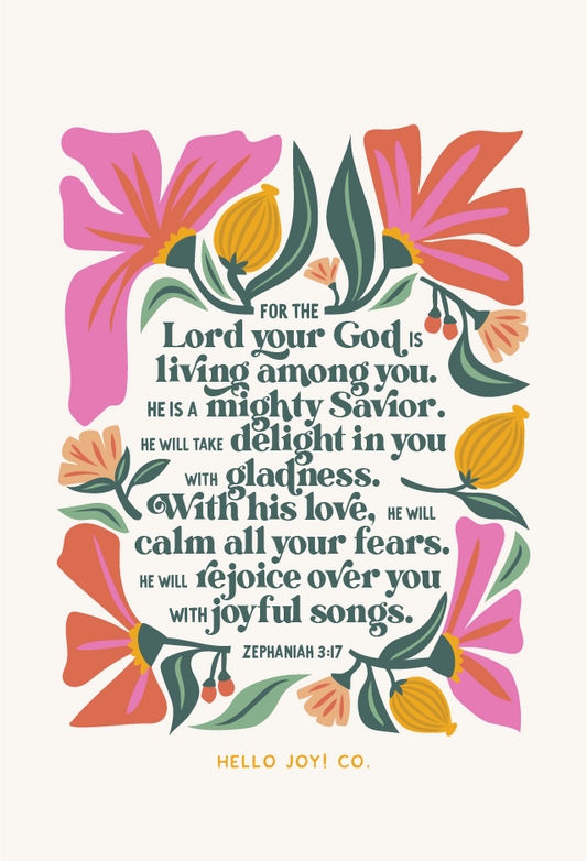 Zephaniah 3.17 Print