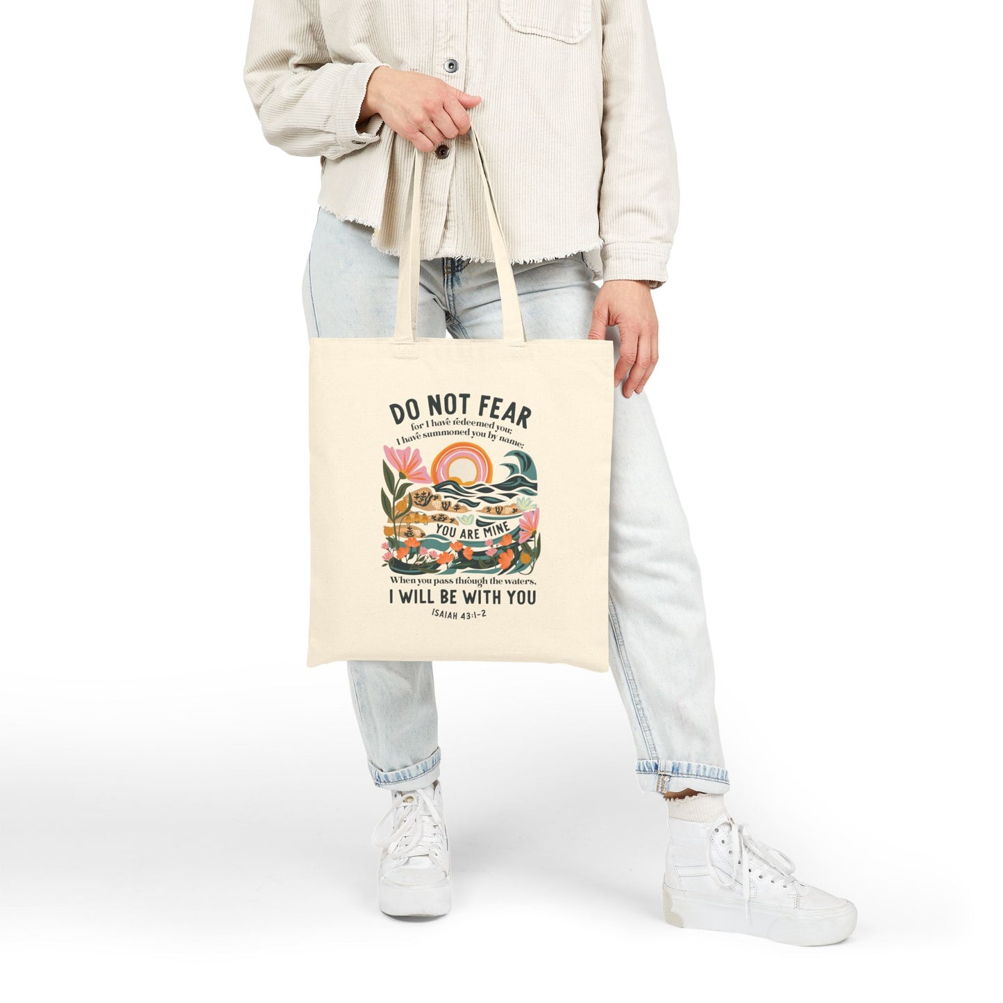 Inspirational "Do Not Fear" Canvas Tote Bag