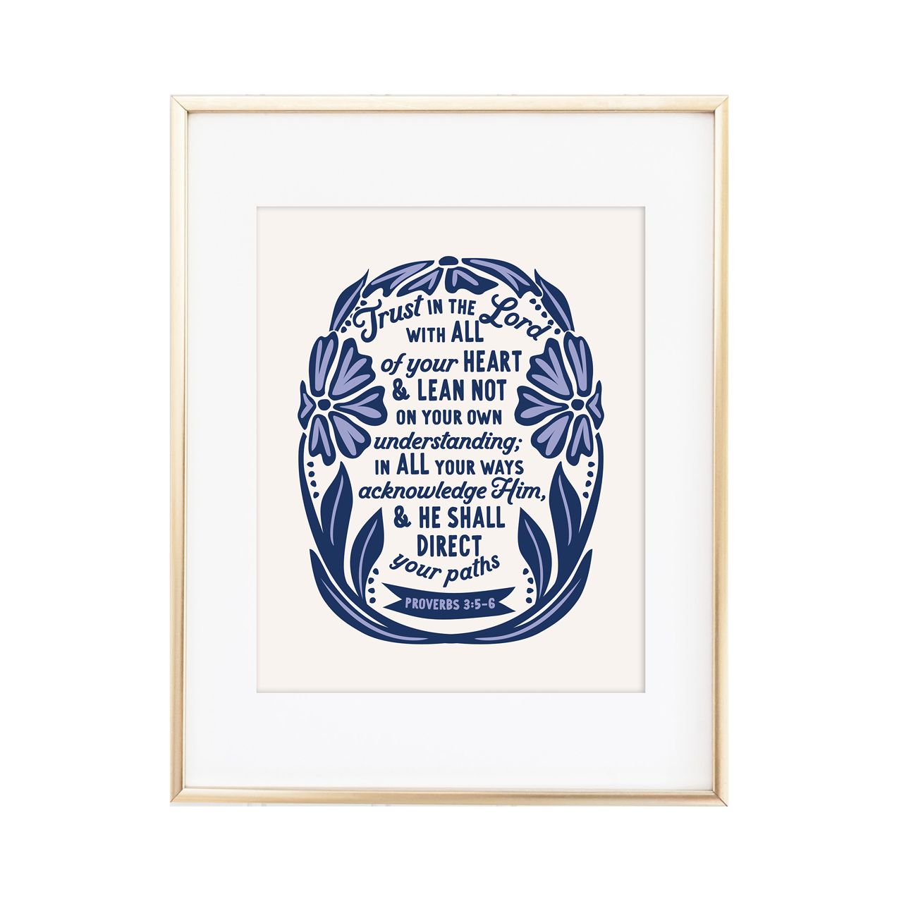 Trust in the Lord with All Your Heart - Proverbs 3:5-6 Print