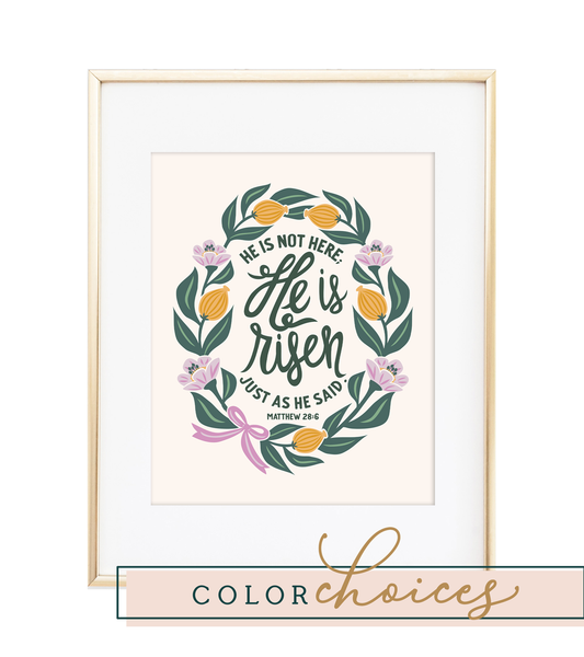 "He is Risen" - Matthew 28:6 Print