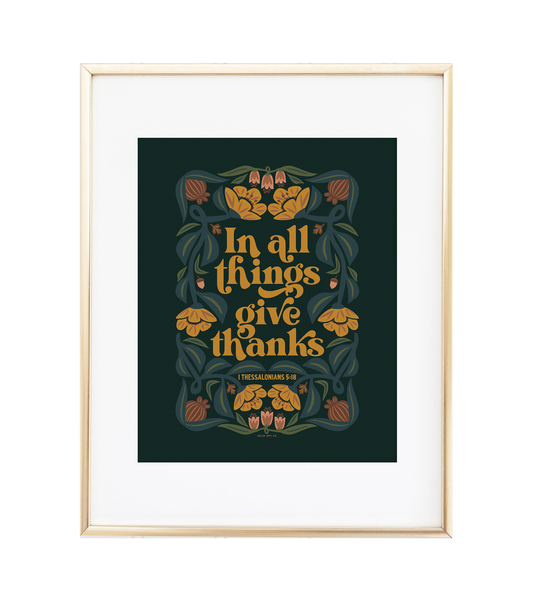 1 Thessalonians 5:18 Print Midnight - Instant Download