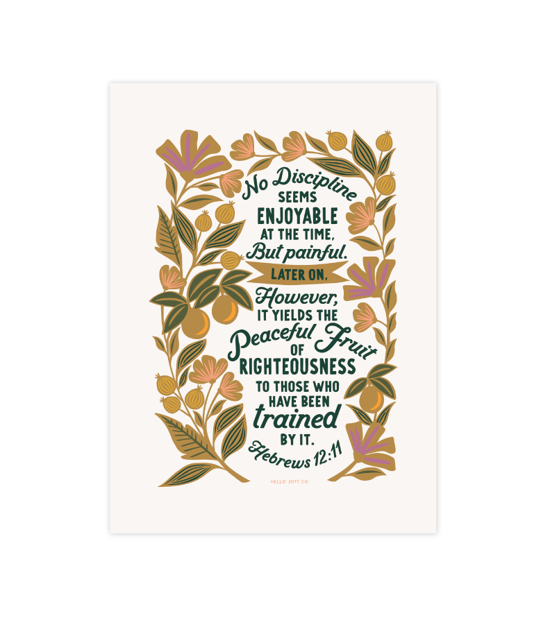Hebrews 12:11 - 5x7 - Instant Download