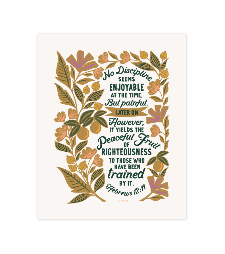 Hebrews 12:11 - 8x10 - Instant Download