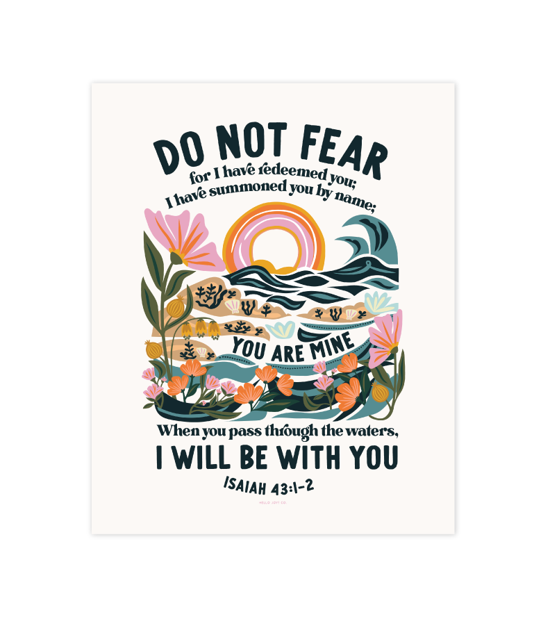 Isaiah 43:1-2 - 8x10 - Instant Download