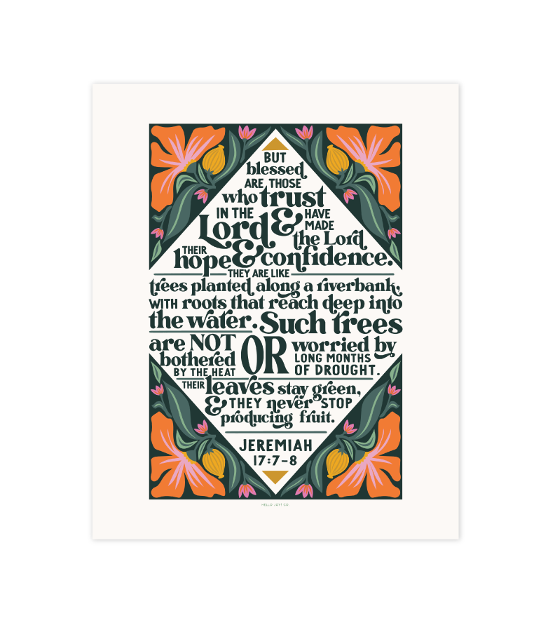 Jeremiah 17:7-8 Print - 8x10 - Instant Download