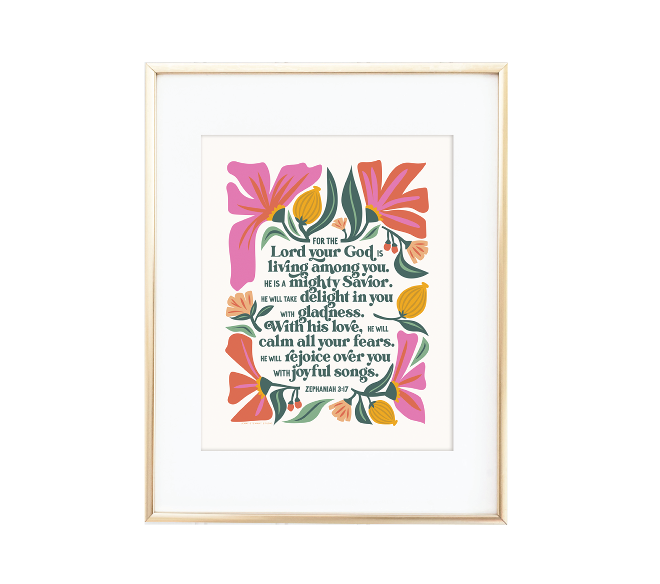 Zephaniah 3:17 Print - Instant Download