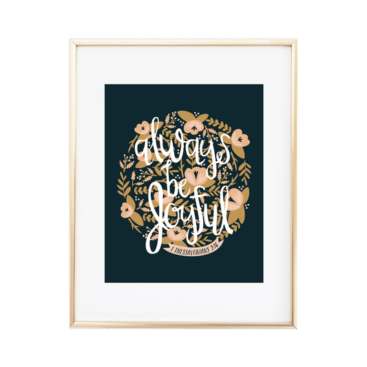 Always Be Joyful 1 Thessalonians 5:16 Print