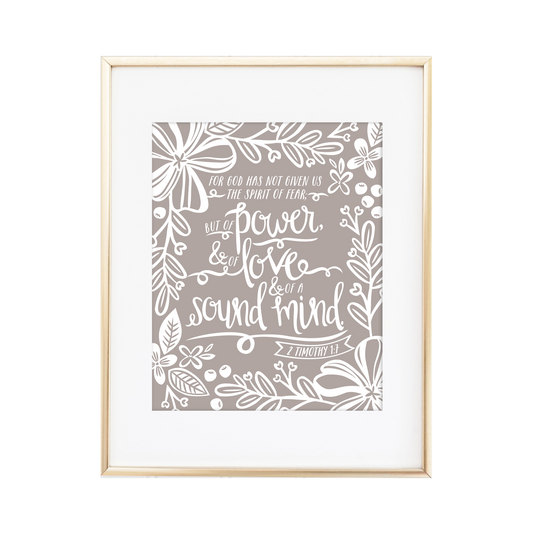 2 Timothy 1:7 Print