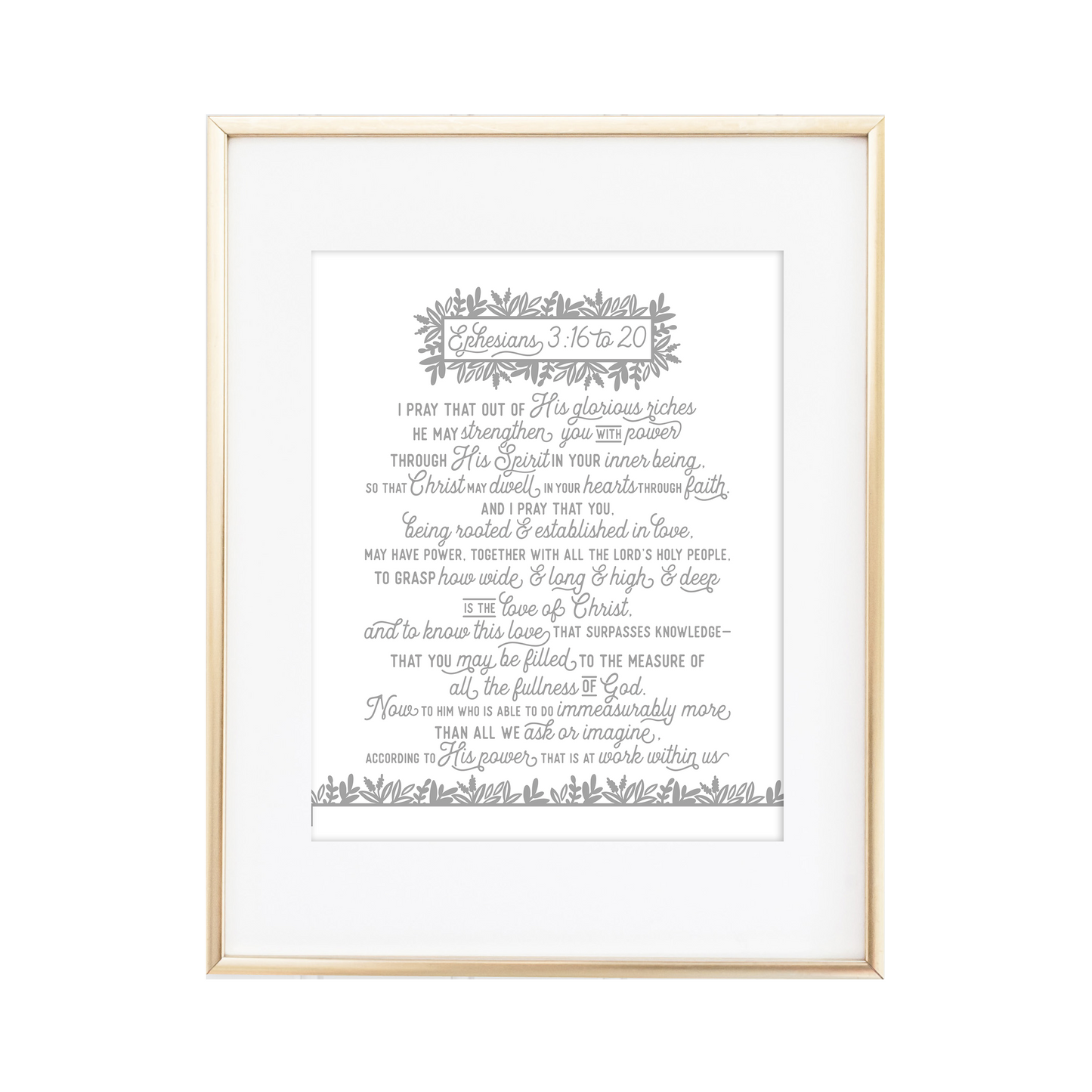 Ephesians 3:16-20 Print