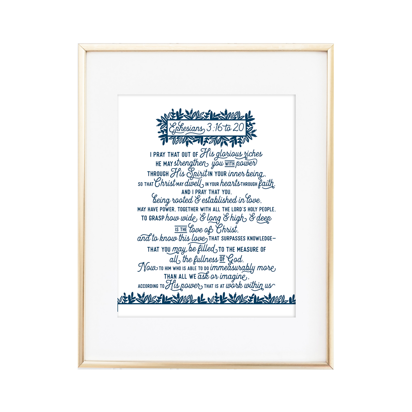 Ephesians 3:16-20 Print