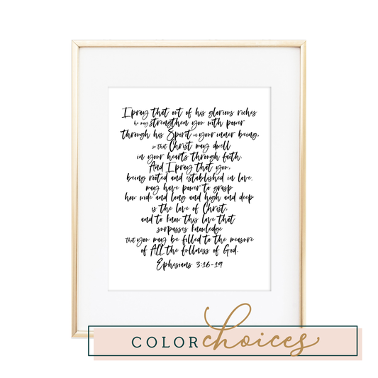 Ephesians 3:16-19 Print