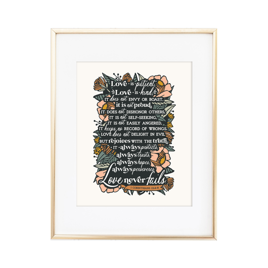1 Corinthians 13:4-8 Print