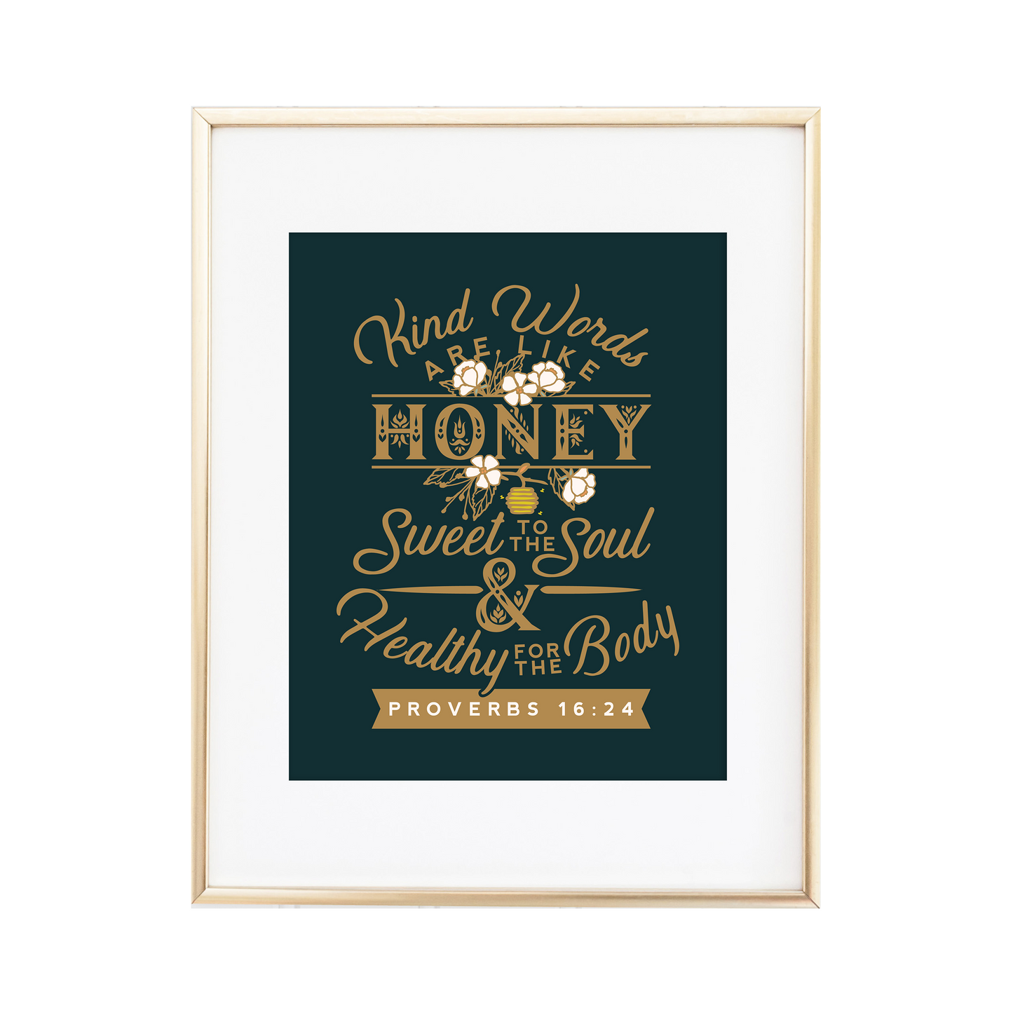 Kind Words are like Honey Proverbs 16:24 Print