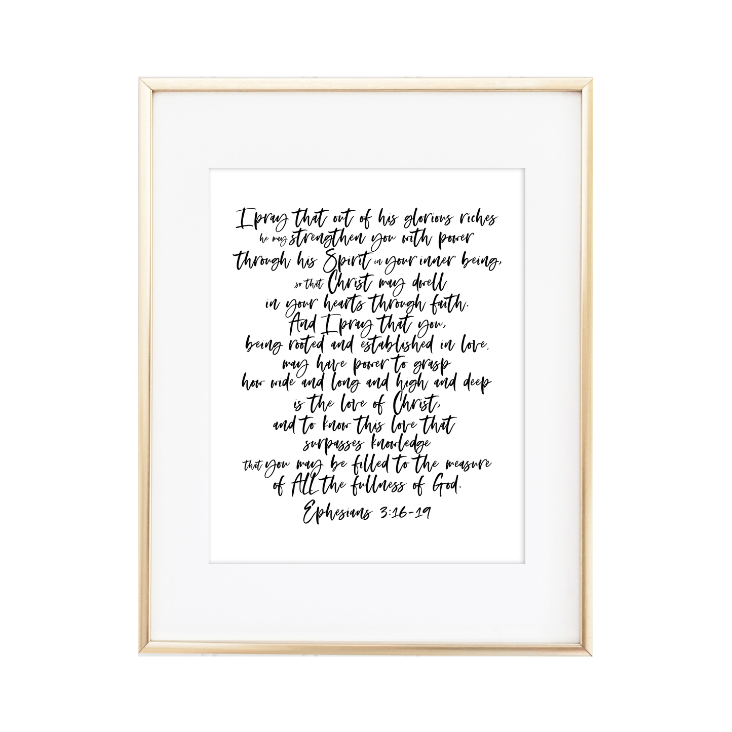 Ephesians 3:16-19 Print