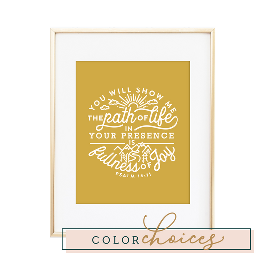 Fullness of Joy Psalm 16:11 Print