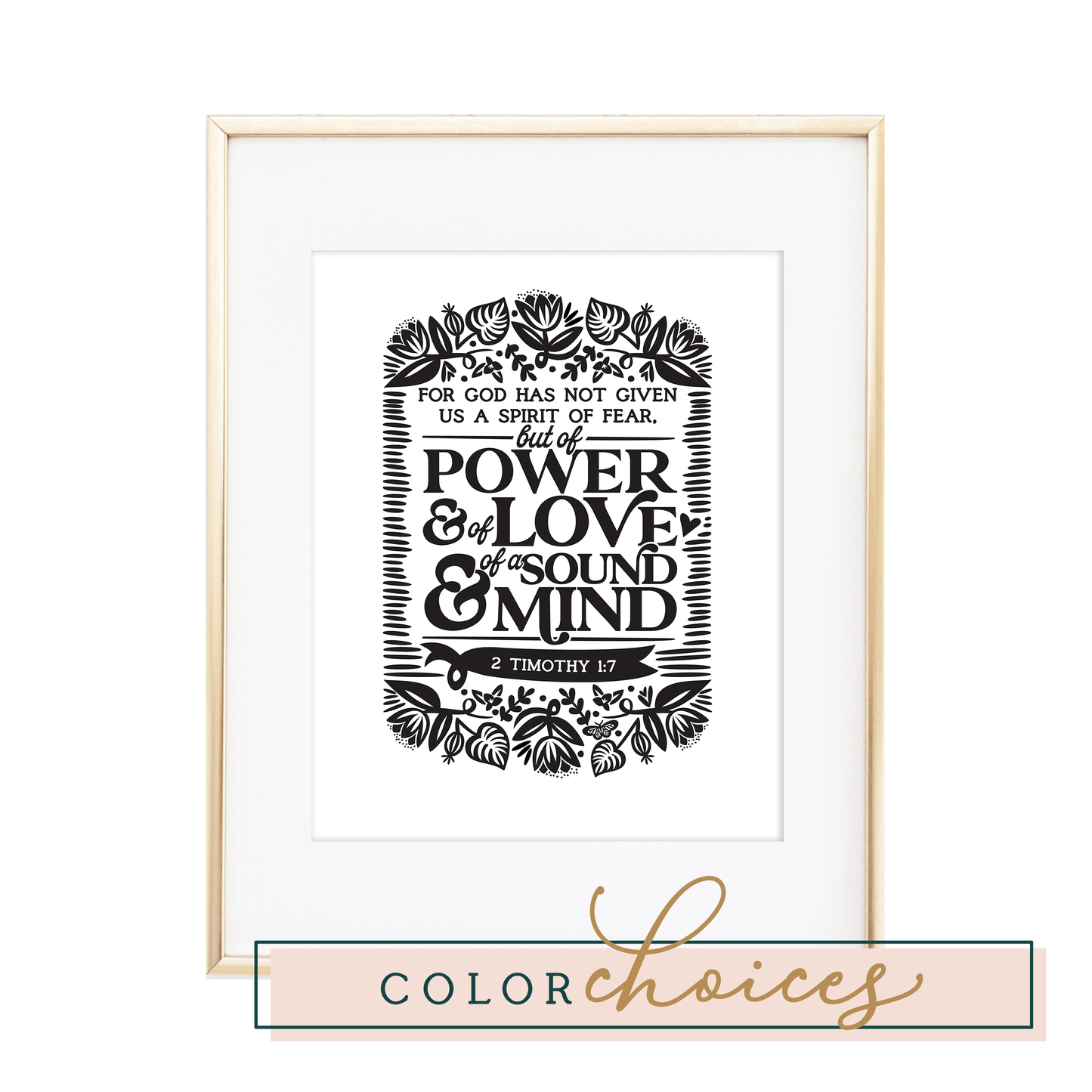 2 Timothy 1:7 Print