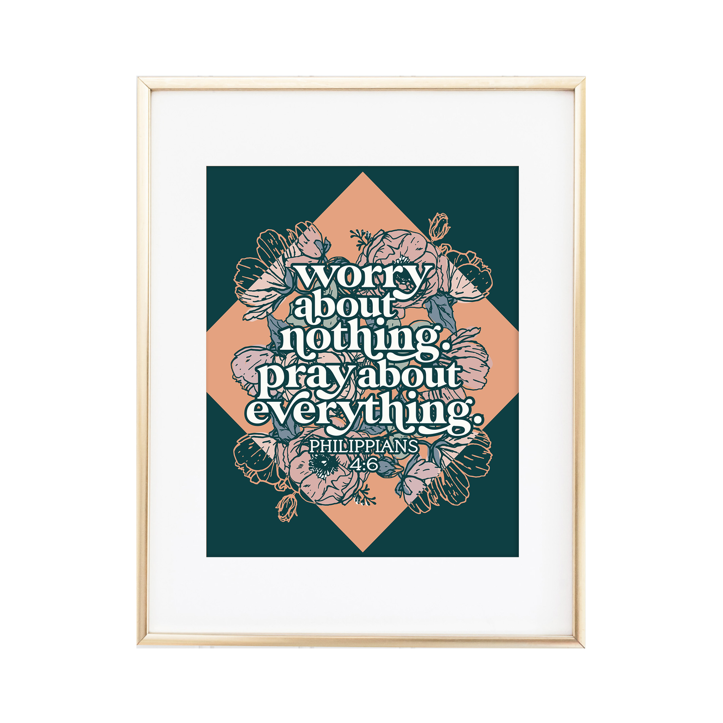 Worry About Nothing. Pray About Everything. - Philippians 4:6 Print