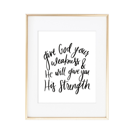 His Strength - Instant Download