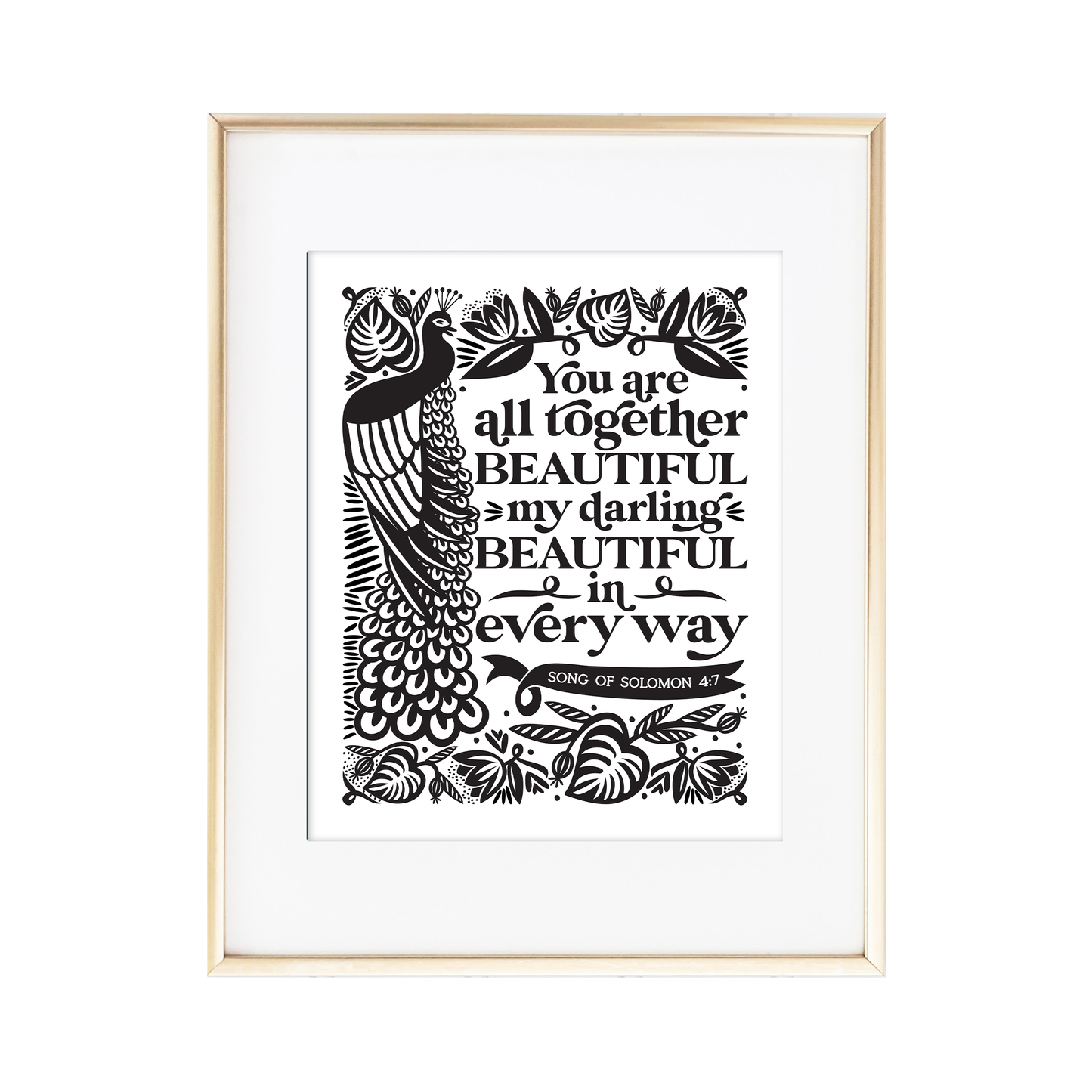 Song of Solomon 4:7 Print