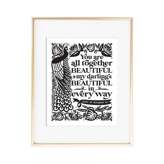 Song of Solomon 4:7 Print