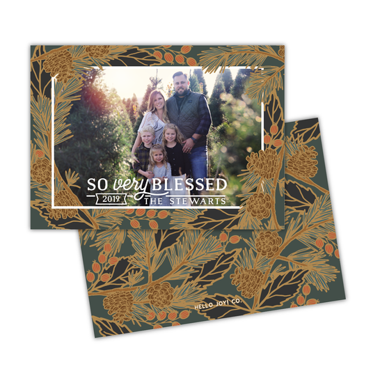 Holiday Pine Greeting Card Printable - Forest