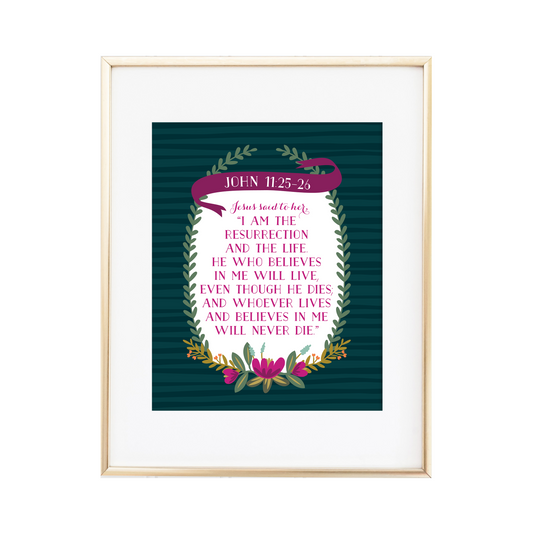 John 11:25-26 Print