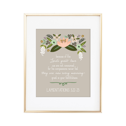 Lamentations 3:22-23 Print