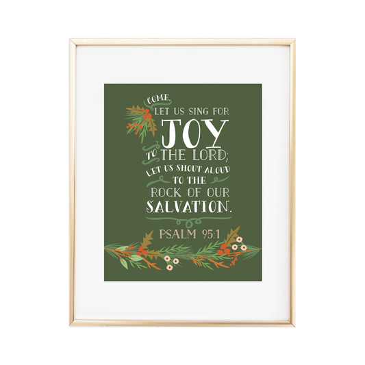 Psalm 95:1 Print