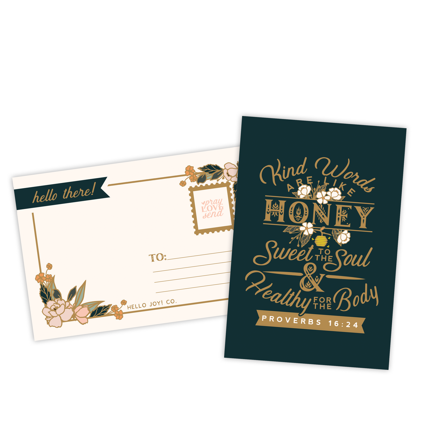 Kind Words Are Like Honey Postcards