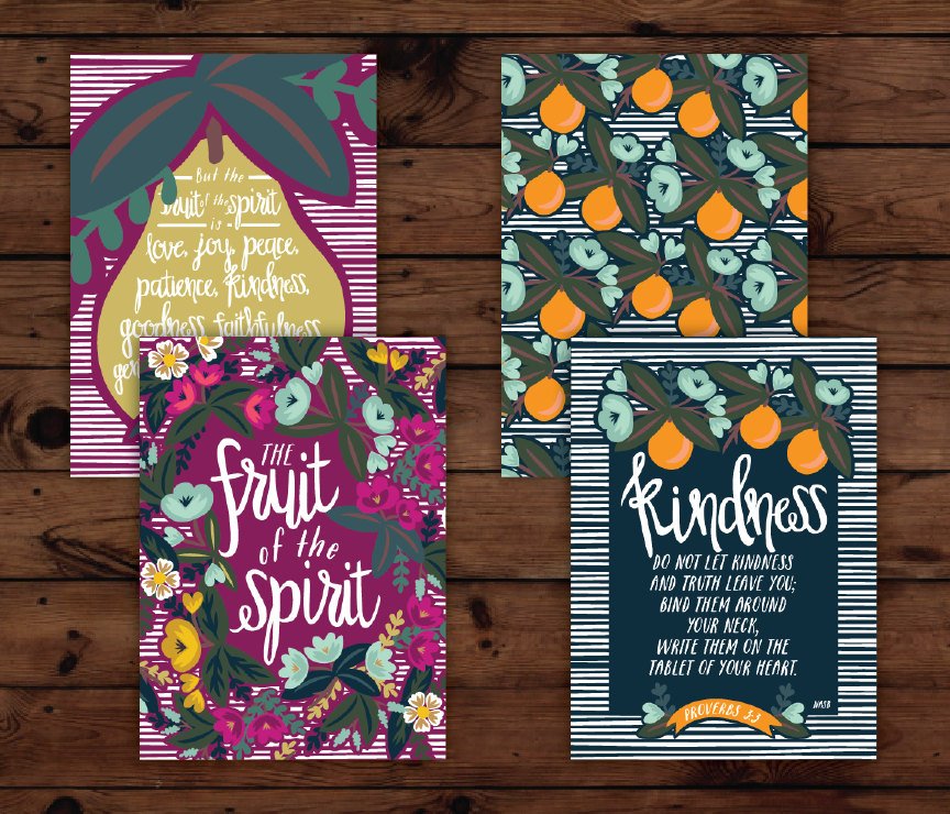 The Fruit of the Spirit 8x10 Wall Cards