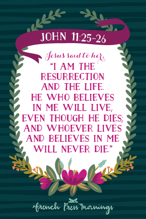 Encouraging Wednesdays Easter Print ... John 11:25-26