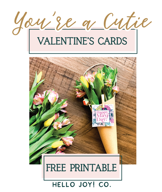 "You're a Cutie" Valentine's Card - Instant Download