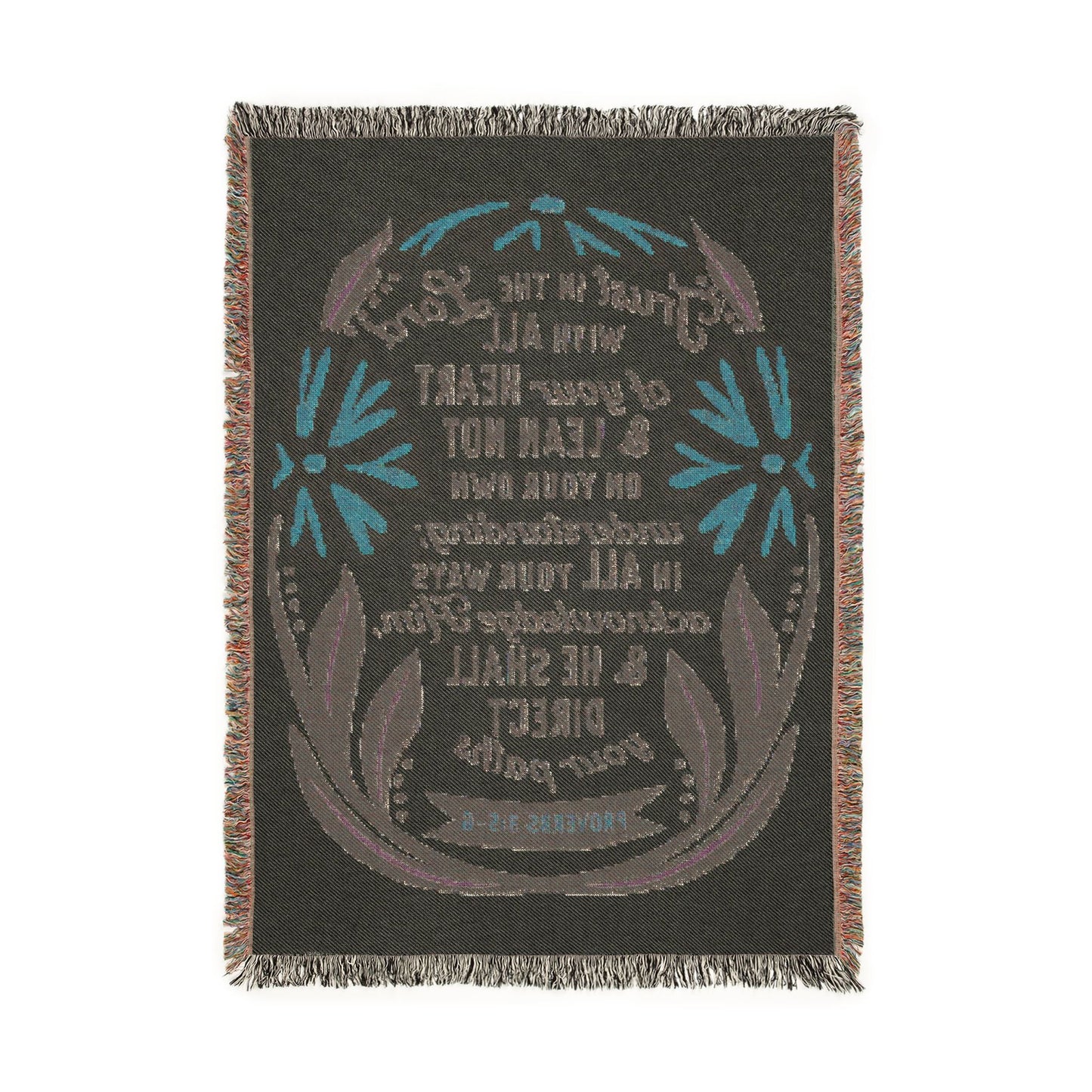 Trust in the Lord with All Your Heart Woven Blanket – Proverbs 3:5 Throw