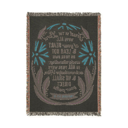 Trust in the Lord with All Your Heart Woven Blanket – Proverbs 3:5 Throw