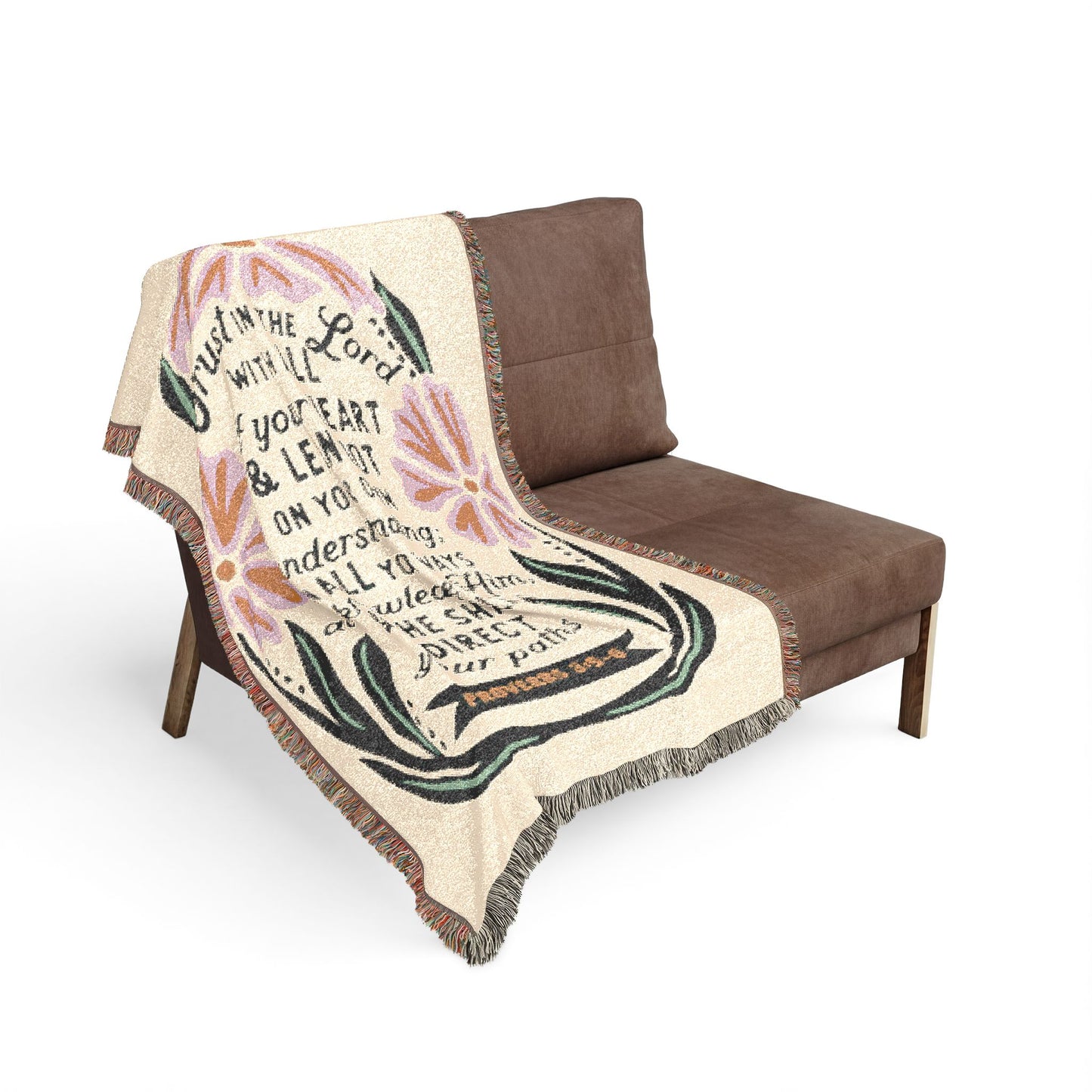 Trust in the Lord with All Your Heart Woven Blanket – Proverbs 3:5 Throw