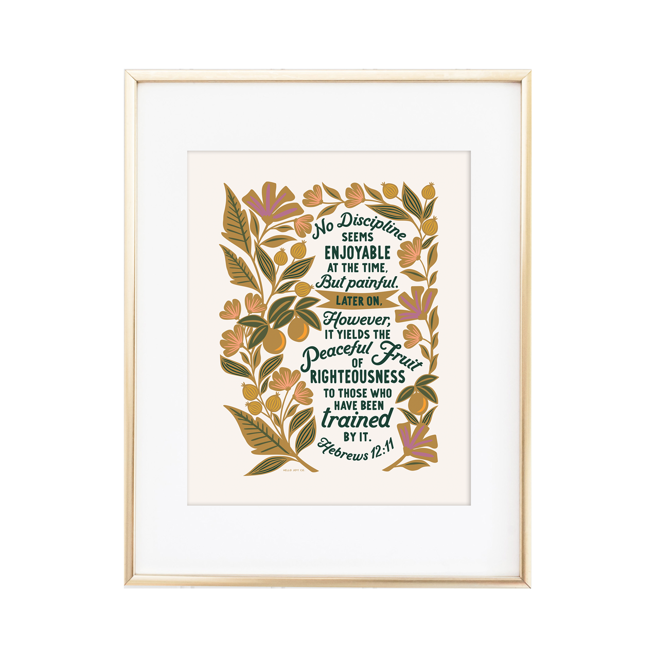 Hebrews 12:11 Creamy Gold - Instant Download