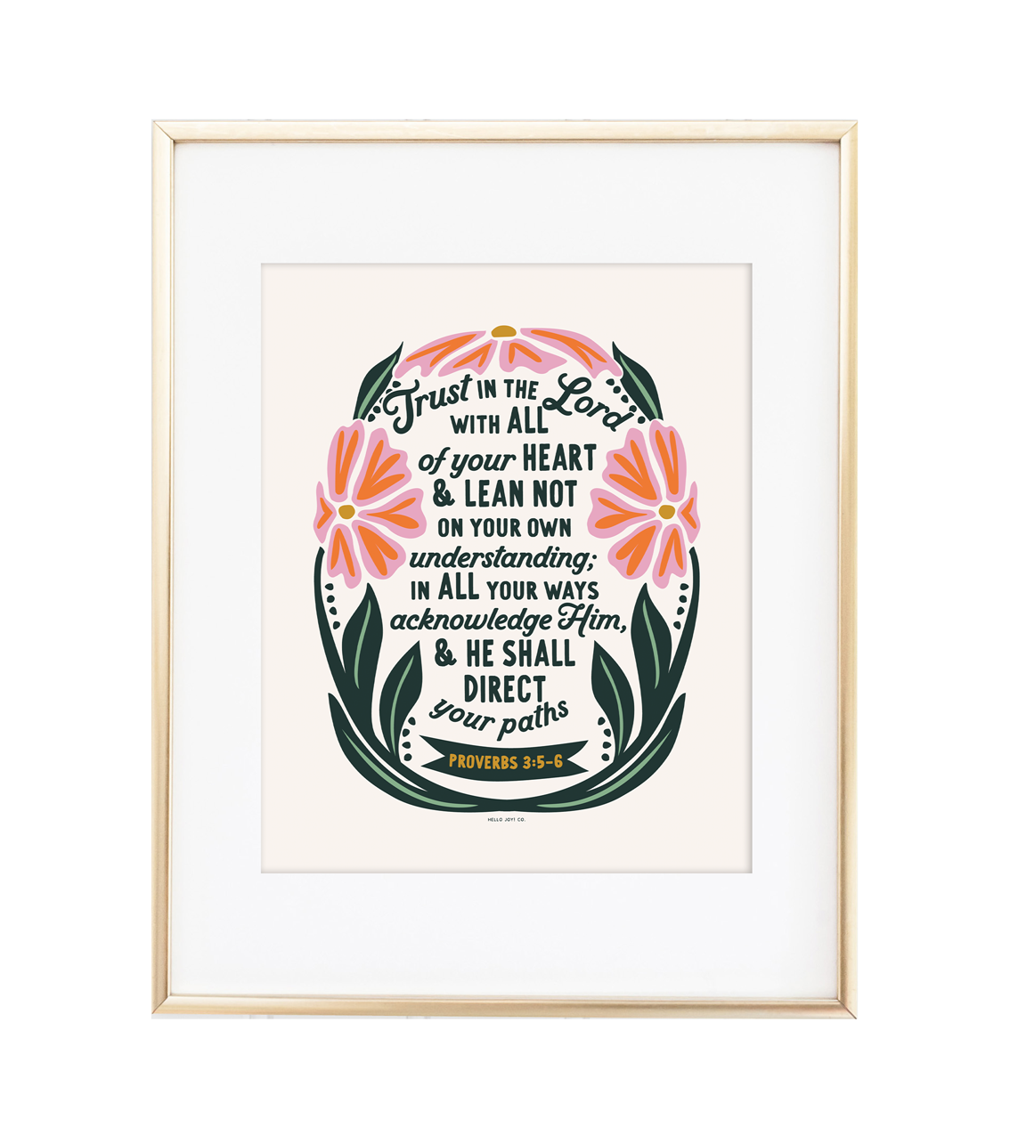 Trust in the Lord with All Your Heart - Proverbs 3:5-6 Green - Instant Download