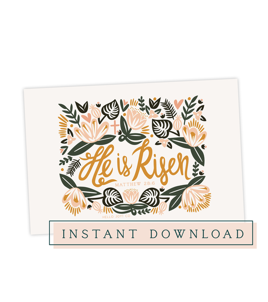 Matthew 28:6 4x6 - Instant Download