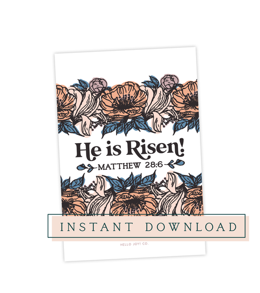 Matthew 28:6 4x6 - Instant Download
