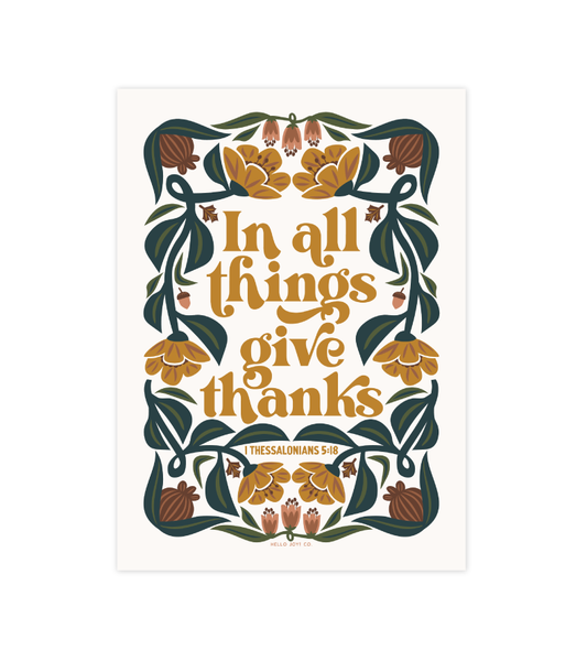 1 Thessalonians 5:18 Print - 5x7 - Instant Download