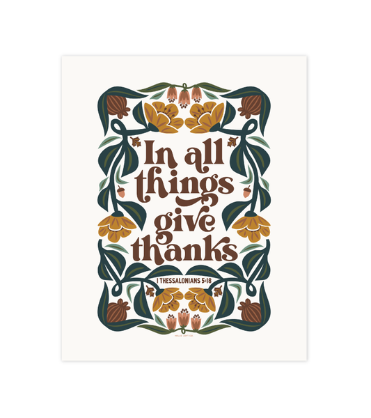1 Thessalonians 5:18 Print - 8x10 - Instant Download
