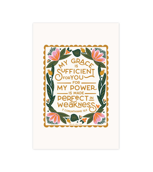 2 Corinthians 12:9 - 4x6 - Instant Download
