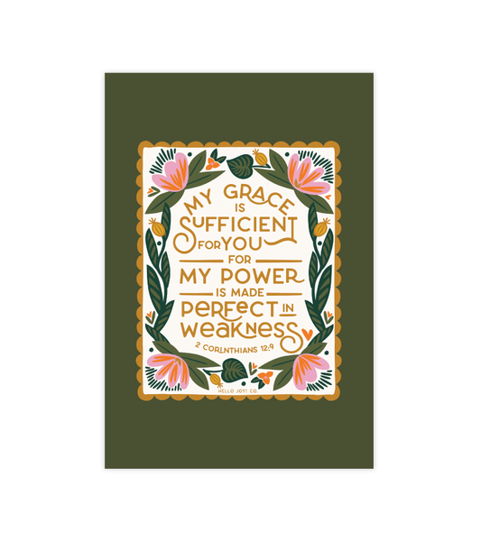 2 Corinthians 12:9 - 4x6 - Instant Download