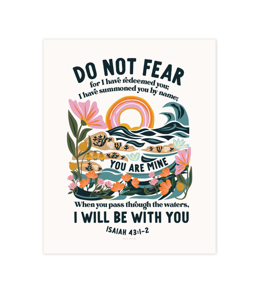 Isaiah 43:1-2 - 8x10 - Instant Download