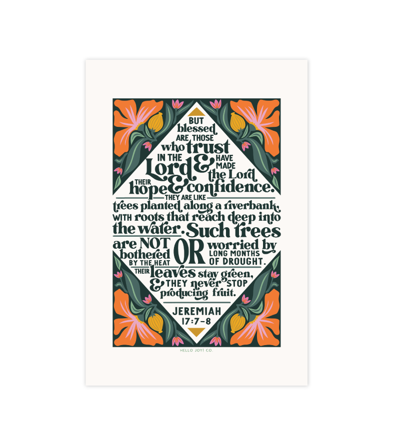 Jeremiah 17:7-8 Print - 4x6 - Instant Download