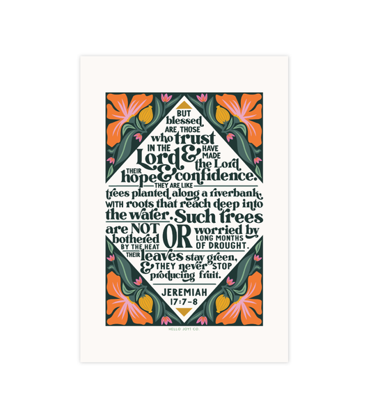 Jeremiah 17:7-8 Print - 4x6 - Instant Download