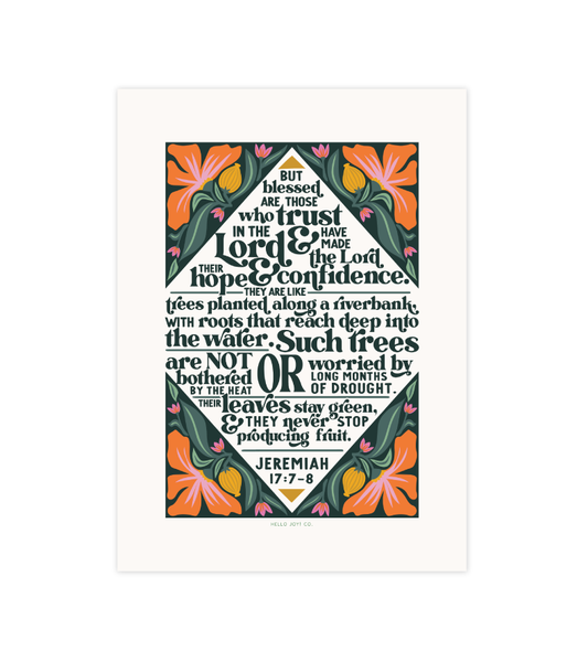 Jeremiah 17:7-8 Print - 5x7 - Instant Download