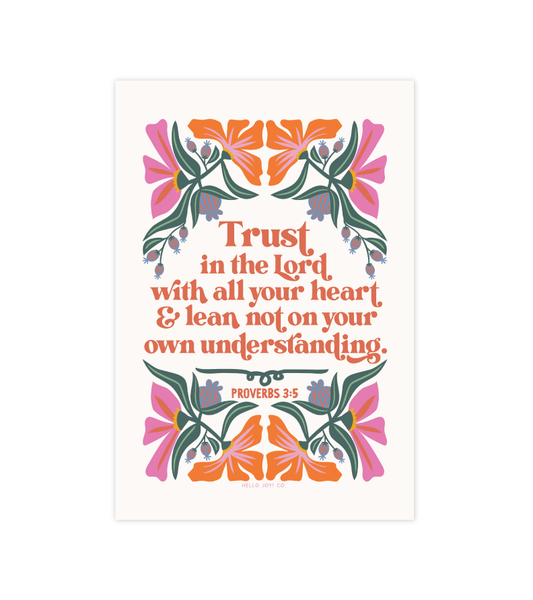Proverbs 3:5 Print - 4x6 - Instant Download